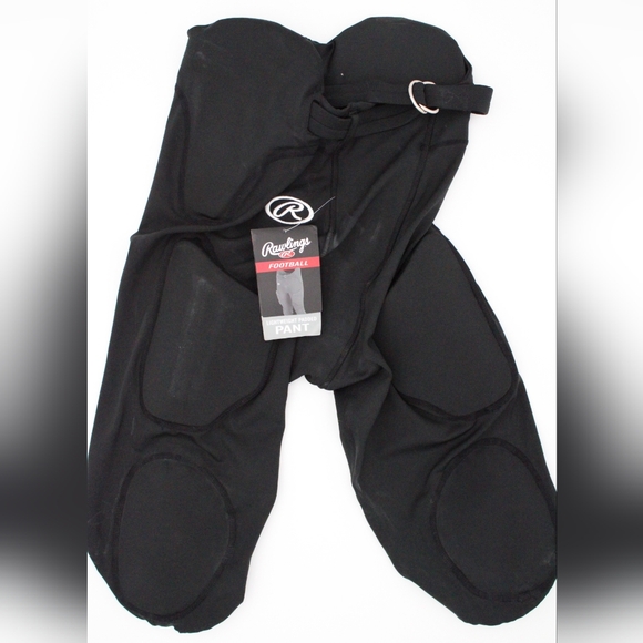 Rawlings Adult Small Padded Football Pants (Black) - Picture 1 of 5